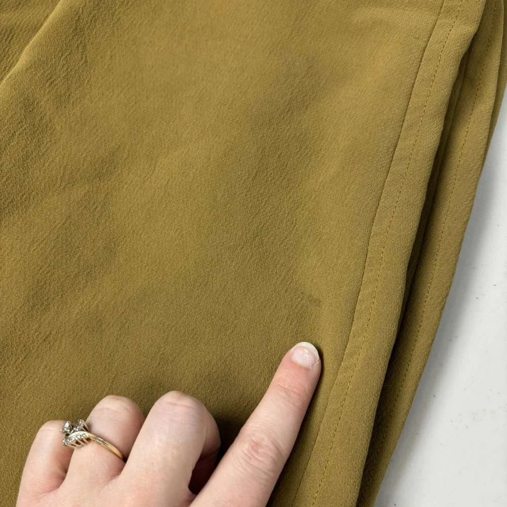 Aritzia Wilfred Gabriel Pant High Waisted Pleated Trousers Olive Green Size 2 - Picture 10 of 15